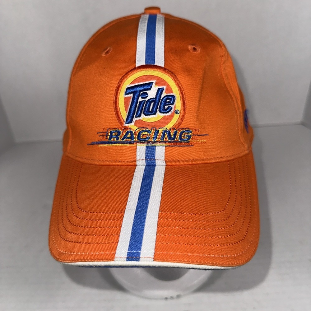 Tide Racing Orange Baseball Cap Hat Stripe Adjustable Downy‎ NASCAR Downy NWOT